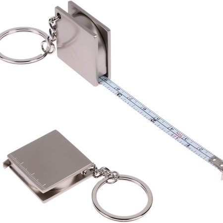 2 Pack Retractable Tape Measure Keychain Body Measuring Tape Key Ring, Compact Tape Measure