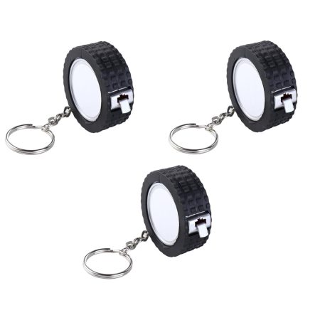 3 Pieces 1M Tape Measure Sewing Tool Keychain Ruler Portable Tape Ruler Stainless Steel Retractable