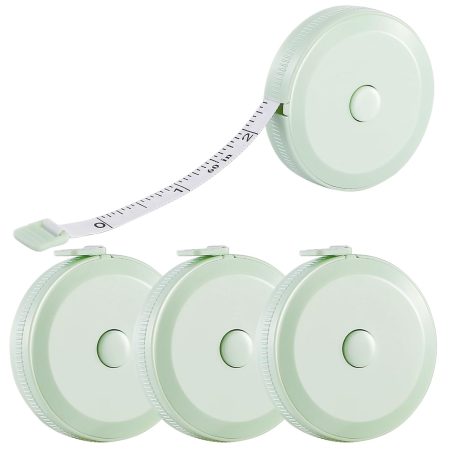 4 Pack Soft Retractable Measuring Tape,60-Inch 150cm,The Cold Green Double Scale Measurement Tape,