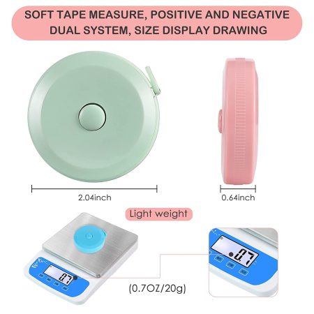 Tape Measure, 4 Pack Soft Retractable Measuring Tape 60-Inch/150cm Double-Scale Metric Tape Measure,