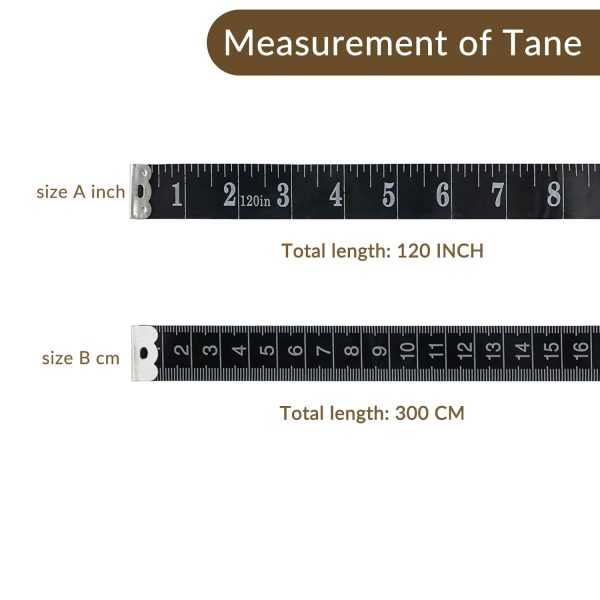 2 Pack Sewing Tape Measure120Inch/300cmDouble-Scale Soft Tape