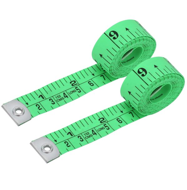 Flexible Tape Measure Pack of 2, Accurate Dual Scale Standard & Metric Measurements Tape,Soft Measuring Tape