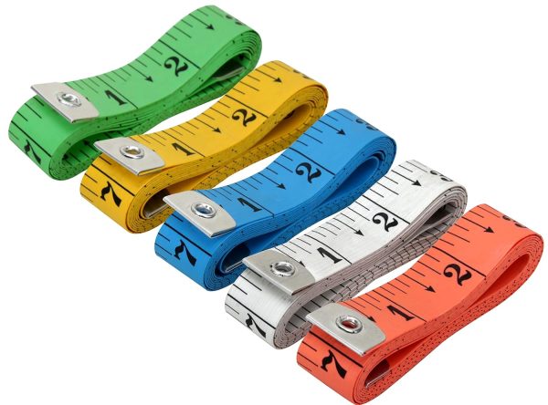 Pack of 5 Flexible Tape Measure, Accurate Dual Scale Standard & Metric Measurements Tape,Soft Measuring Tape